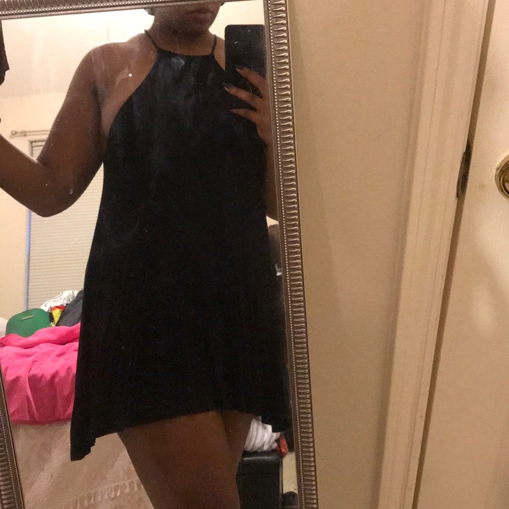 Black mini dress